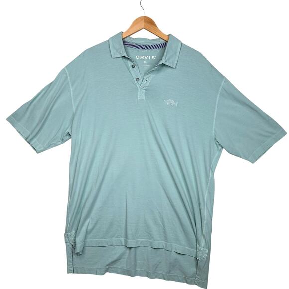 Orvis Polo Shirt Mens XL Green Angler Polo Embroidered Fish Logo 2MJ5-1854 - Picture 1 of 7